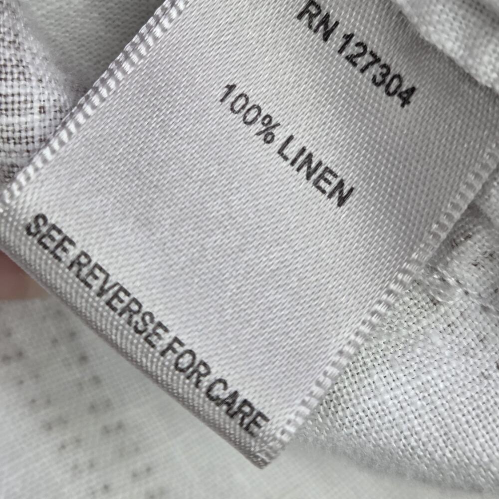 John Mark Popover Linen Tunic White Womens 2XL Boho Summer - Picture 6 of 11